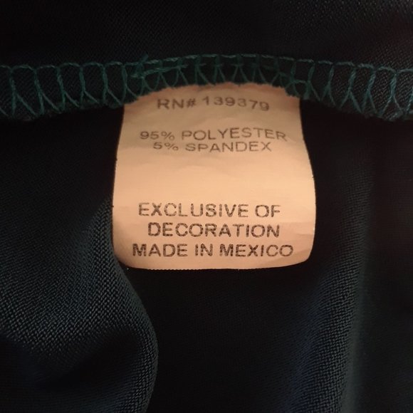 Simplicity by Azul Teal Side Gathered Blouse 3X - Picture 10 of 11